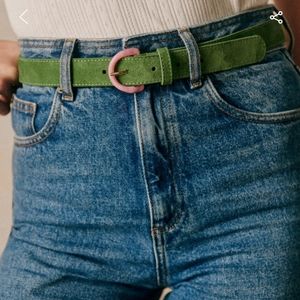 Sezane Green and Pink Belt